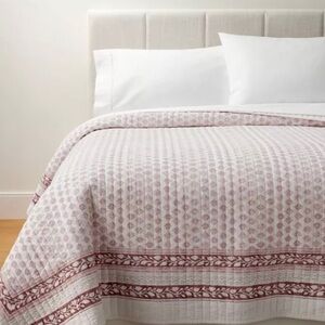 Studio McGee Pink and Red Patterned Quilt
